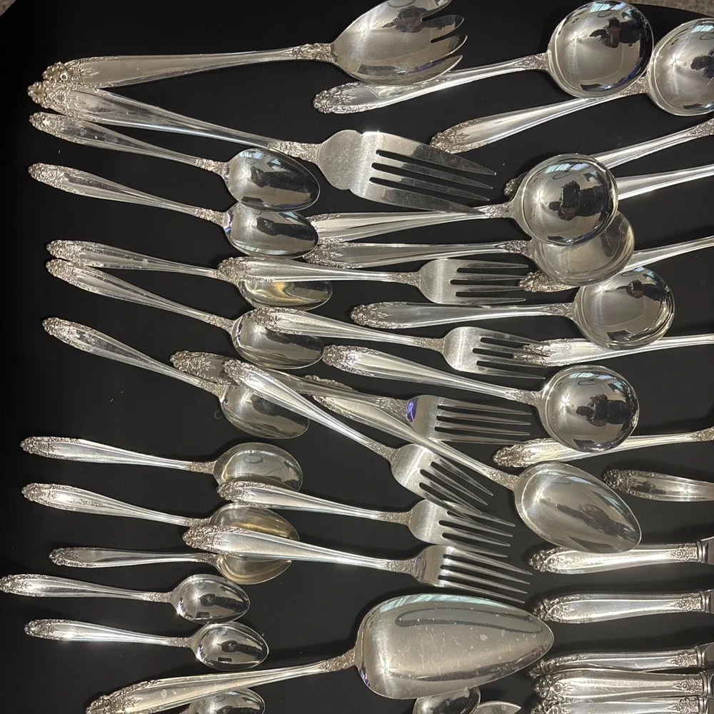 Vintage Japan Eldan ELD15 Prelude 66 Pc Silverplate Flatware Set Service for 8
